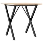 Casa si Gradina - Mobilier - Mese si birouri - Mese bucatarie si dining - Masa de bucatarie, cadru X, 70x70x75 cm lemn masiv pin si fonta - Infinity.ro