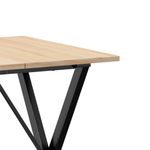Casa si Gradina - Mobilier - Mese si birouri - Mese bucatarie si dining - Masa de bucatarie, cadru X, 70x70x75 cm lemn masiv pin si fonta - Infinity.ro