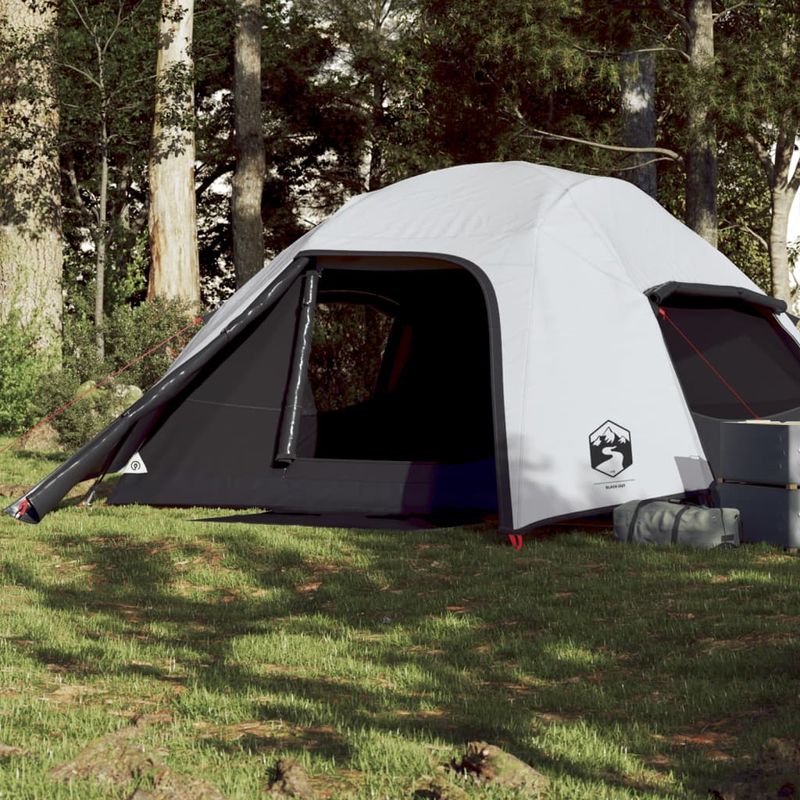 Sport si Outdoor - Camping - Corturi camping - Cort camping cupola 4 persoane alb, tesatura opaca, impermeabil - Infinity.ro