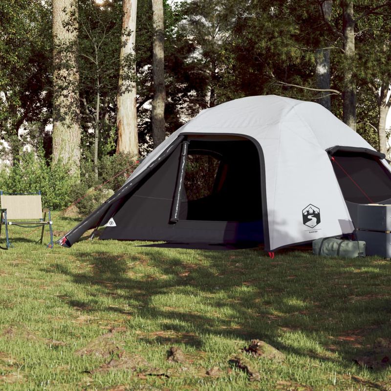 Sport si Outdoor - Camping - Corturi camping - Cort camping cupola 4 persoane alb, tesatura opaca, impermeabil - Infinity.ro