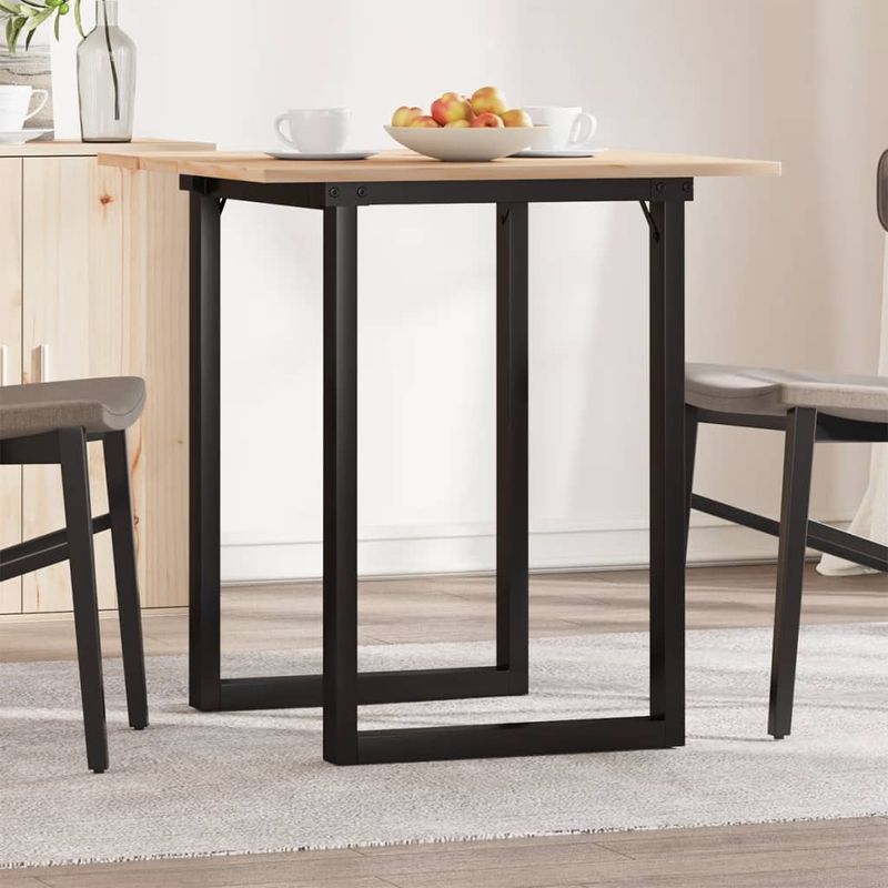 Casa si Gradina - Mobilier - Mese si birouri - Mese bucatarie si dining - Masa de bucatarie, cadru O, 60x60x75 cm lemn masiv pin si fonta - Infinity.ro