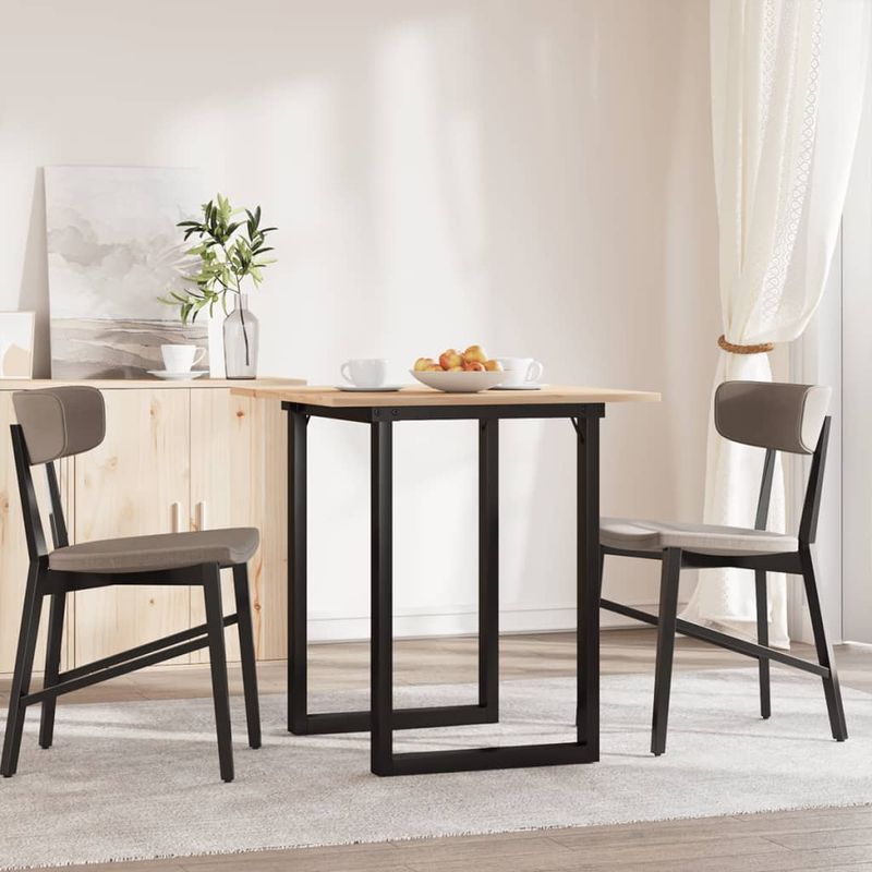 Casa si Gradina - Mobilier - Mese si birouri - Mese bucatarie si dining - Masa de bucatarie, cadru O, 60x60x75 cm lemn masiv pin si fonta - Infinity.ro