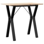 Casa si Gradina - Mobilier - Mese si birouri - Mese bucatarie si dining - Masa de bucatarie, cadru Y, 80x50x75 cm lemn masiv pin si fonta - Infinity.ro
