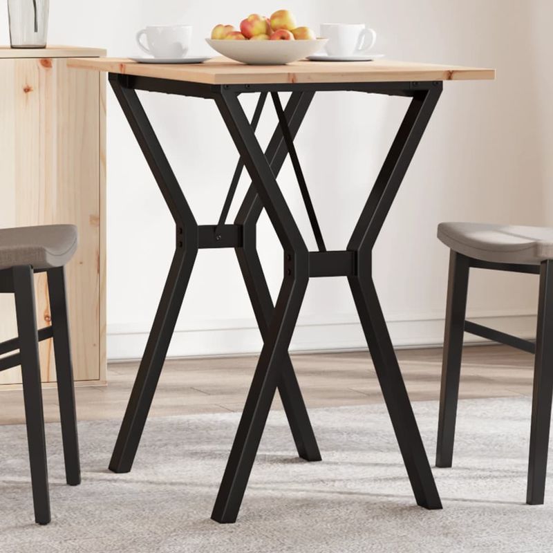 Casa si Gradina - Mobilier - Mese si birouri - Mese bucatarie si dining - Masa de bucatarie, cadru Y, 80x50x75 cm lemn masiv pin si fonta - Infinity.ro
