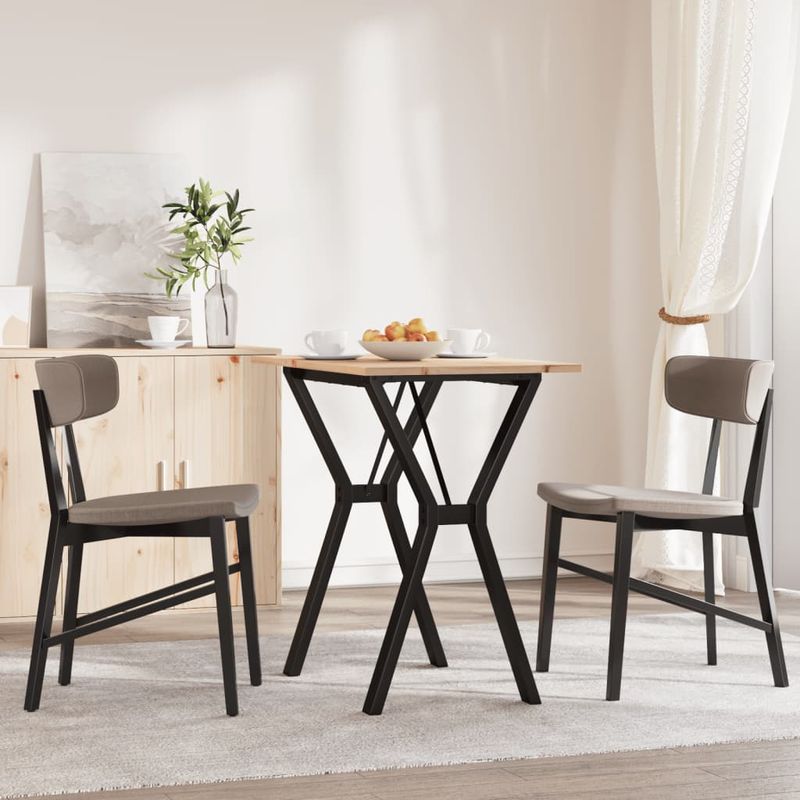 Casa si Gradina - Mobilier - Mese si birouri - Mese bucatarie si dining - Masa de bucatarie, cadru Y, 80x50x75 cm lemn masiv pin si fonta - Infinity.ro