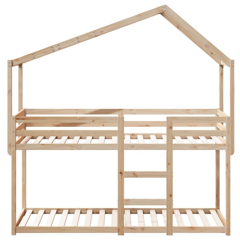 Casa si Gradina - Mobilier - Paturi si accesorii - Paturi - Pat supraetajat cu acoperis, 90x190 cm, lemn masiv de pin - Infinity.ro