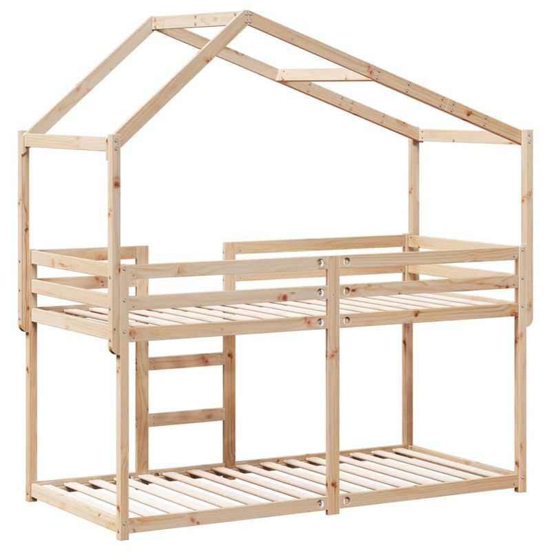 Casa si Gradina - Mobilier - Paturi si accesorii - Paturi - Pat supraetajat cu acoperis, 90x190 cm, lemn masiv de pin - Infinity.ro