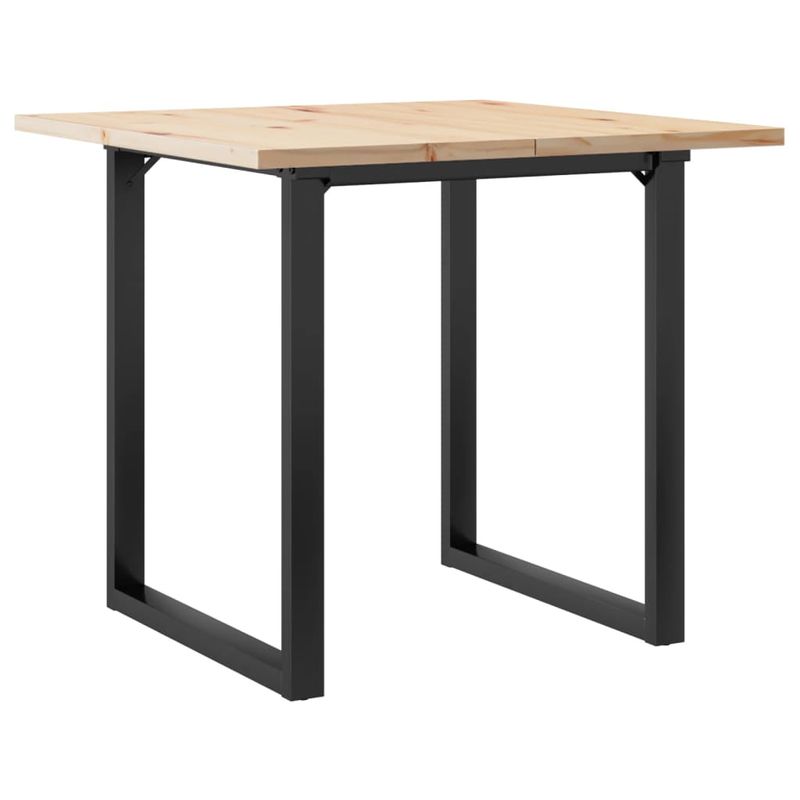 Casa si Gradina - Mobilier - Mese si birouri - Mese bucatarie si dining - Masa bucatarie, cadru O, 90x90x75,5 cm lemn masiv pin si fonta - Infinity.ro