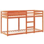 Casa si Gradina - Mobilier - Paturi si accesorii - Paturi - Pat supraetajat cu acoperis maro ceruit 90x190cm lemn masiv pin - Infinity.ro