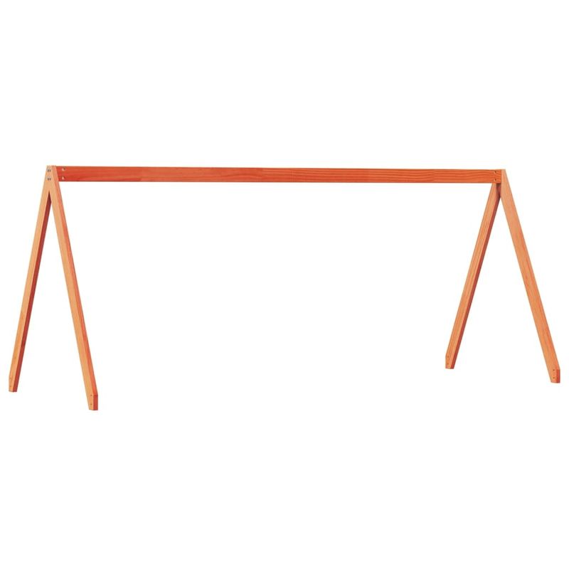Casa si Gradina - Mobilier - Paturi si accesorii - Paturi - Pat supraetajat cu acoperis maro ceruit 90x190cm lemn masiv pin - Infinity.ro