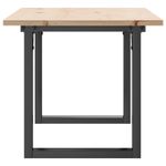 Casa si Gradina - Mobilier - Mese si birouri - Masute de cafea - Masa de cafea, cadru O, 100x50x45 cm, lemn masiv pin si fonta - Infinity.ro