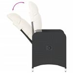 Casa si Gradina - Gradina si terasa - Mobilier exterior - Scaune si sezlonguri gradina - Scaun de gradina rabatabil cu perne, negru, poliratan - Infinity.ro