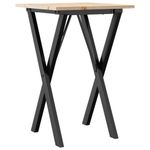 Casa si Gradina - Mobilier - Mese si birouri - Mese bucatarie si dining - Masa de bucatarie, cadru X, 50x50x75 cm lemn masiv pin si fonta - Infinity.ro