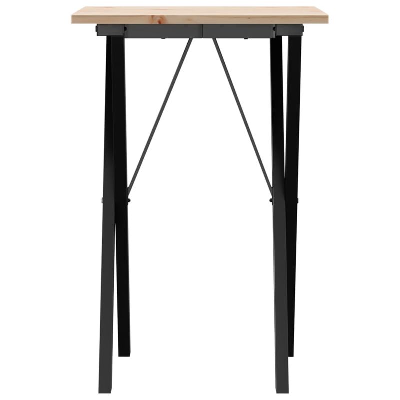 Casa si Gradina - Mobilier - Mese si birouri - Mese bucatarie si dining - Masa de bucatarie, cadru X, 50x50x75 cm lemn masiv pin si fonta - Infinity.ro