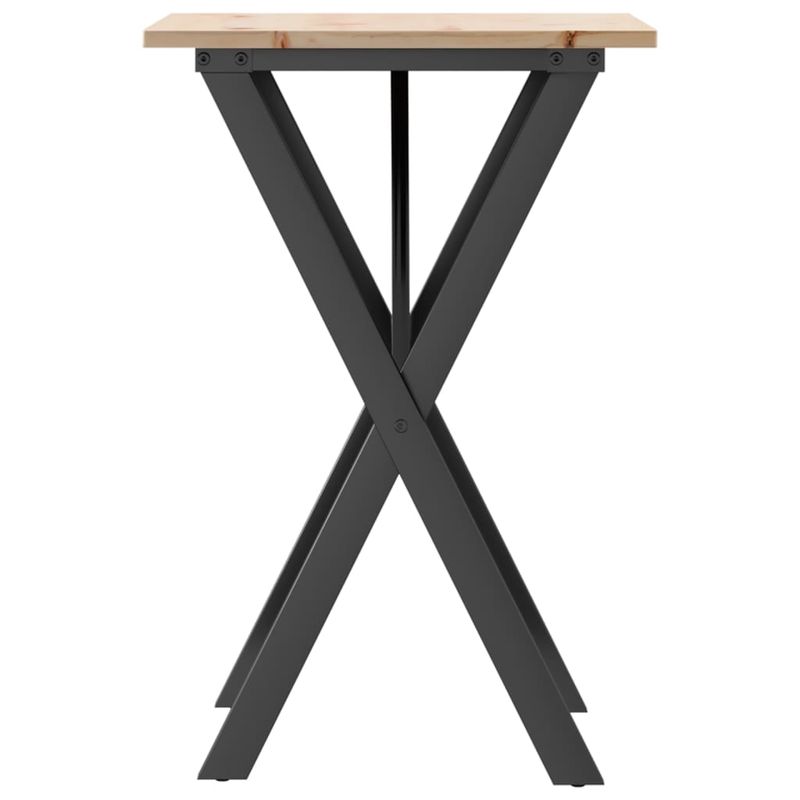 Casa si Gradina - Mobilier - Mese si birouri - Mese bucatarie si dining - Masa de bucatarie, cadru X, 50x50x75 cm lemn masiv pin si fonta - Infinity.ro