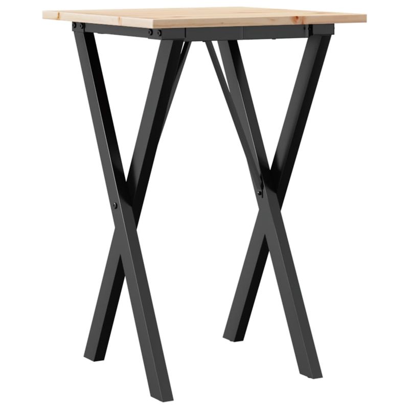 Casa si Gradina - Mobilier - Mese si birouri - Mese bucatarie si dining - Masa de bucatarie, cadru X, 50x50x75 cm lemn masiv pin si fonta - Infinity.ro