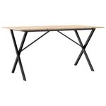 Casa si Gradina - Mobilier - Mese si birouri - Mese bucatarie si dining - Masa de bucatarie, cadru X, 140x80x75cm lemn masiv pin si fonta - Infinity.ro