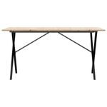 Casa si Gradina - Mobilier - Mese si birouri - Mese bucatarie si dining - Masa de bucatarie, cadru X, 140x80x75cm lemn masiv pin si fonta - Infinity.ro