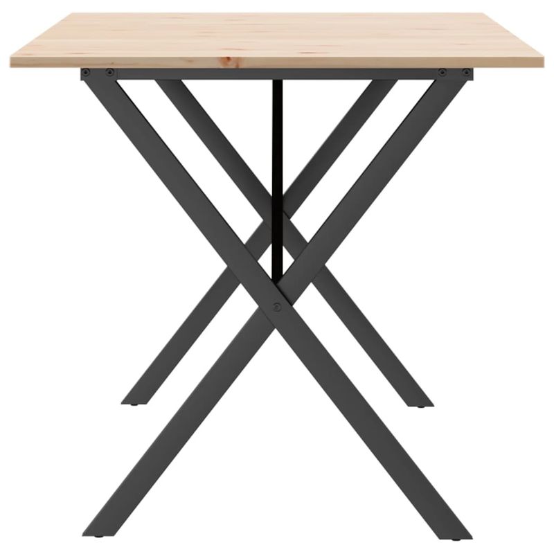 Casa si Gradina - Mobilier - Mese si birouri - Mese bucatarie si dining - Masa de bucatarie, cadru X, 140x80x75cm lemn masiv pin si fonta - Infinity.ro