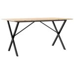 Casa si Gradina - Mobilier - Mese si birouri - Mese bucatarie si dining - Masa de bucatarie, cadru X, 140x80x75cm lemn masiv pin si fonta - Infinity.ro