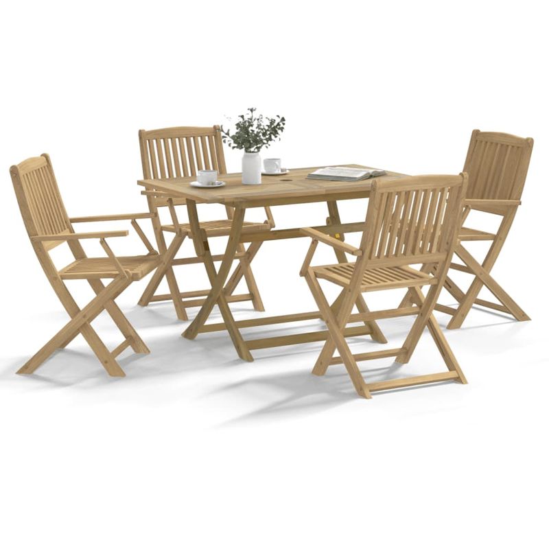 Casa si Gradina - Gradina si terasa - Mobilier exterior - Seturi mobila gradina - Set mobilier de gradina, 5 piese, lemn masiv de acacia - Infinity.ro