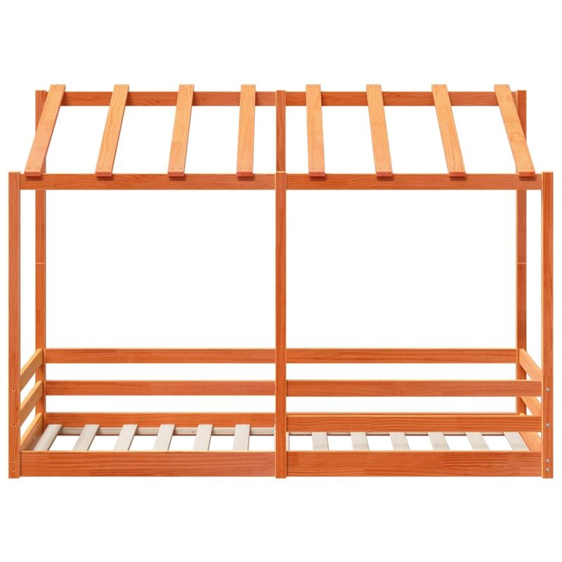Casa si Gradina - Mobilier - Paturi si accesorii - Paturi - Acoperis pat de copii, 90x190 cm, lemn masiv de pin, maro ceruit - Infinity.ro