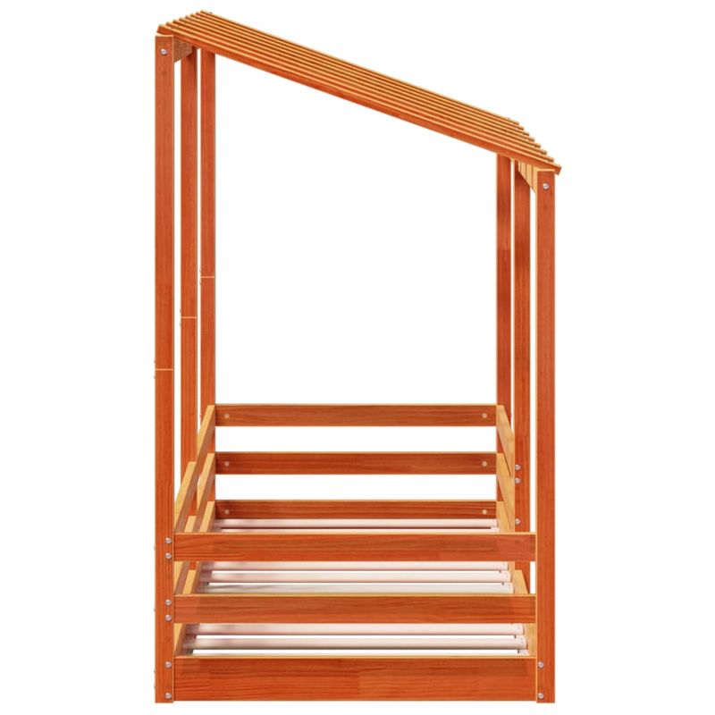 Casa si Gradina - Mobilier - Paturi si accesorii - Paturi - Acoperis pat de copii, 90x190 cm, lemn masiv de pin, maro ceruit - Infinity.ro
