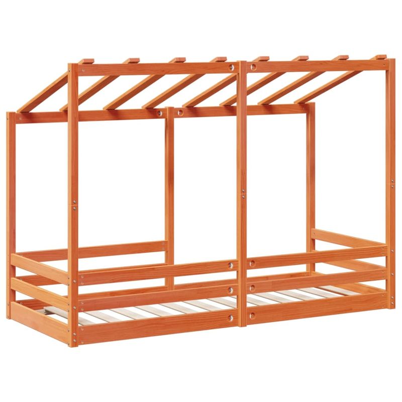 Casa si Gradina - Mobilier - Paturi si accesorii - Paturi - Acoperis pat de copii, 90x190 cm, lemn masiv de pin, maro ceruit - Infinity.ro