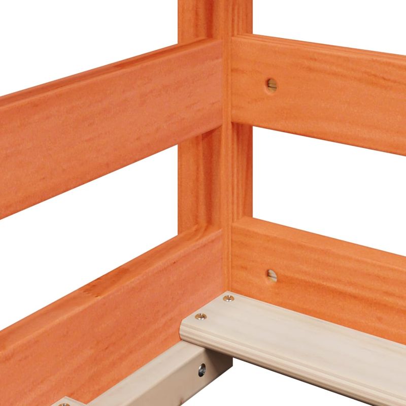 Casa si Gradina - Mobilier - Paturi si accesorii - Paturi - Acoperis pat de copii, 90x190 cm, lemn masiv de pin, maro ceruit - Infinity.ro