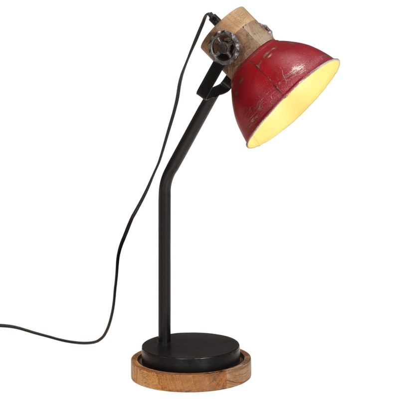 Casa si Gradina/Corpuri si surse de iluminat/Veioze si lampi/Lampi de veghe - Lampa de birou 25 W, rosu uzat, 18x18x60 cm, E27 - Infinity.ro