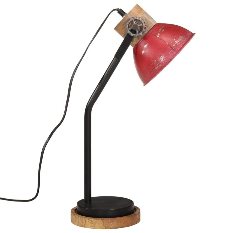Casa si Gradina/Corpuri si surse de iluminat/Veioze si lampi/Lampi de veghe - Lampa de birou 25 W, rosu uzat, 18x18x60 cm, E27 - Infinity.ro