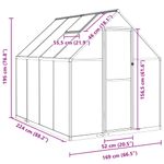 Casa si Gradina - Gradinarit si plante - Sere si solarii - Sere cu cadru de baza, verde, 224x169x195 cm, aluminiu - Infinity.ro