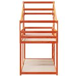 Casa si Gradina - Mobilier - Paturi si accesorii - Paturi - Pat supraetajat cu acoperis maro ceruit 90x200cm lemn masiv pin - Infinity.ro