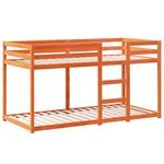 Casa si Gradina - Mobilier - Paturi si accesorii - Paturi - Pat supraetajat cu acoperis maro ceruit 90x200cm lemn masiv pin - Infinity.ro