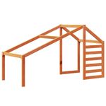 Casa si Gradina - Mobilier - Paturi si accesorii - Paturi - Pat supraetajat cu acoperis maro ceruit 90x200cm lemn masiv pin - Infinity.ro