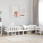 Casa si Gradina - Mobilier - Paturi si accesorii - Paturi - Cadru de pat, alb, 90x190 cm, lemn masiv de pin - Infinity.ro