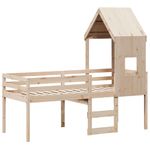 Casa si Gradina - Mobilier - Paturi si accesorii - Paturi - Pat inalt cu acoperis, 80x200 cm, lemn masiv de pin - Infinity.ro