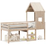 Casa si Gradina - Mobilier - Paturi si accesorii - Paturi - Pat inalt cu acoperis, 80x200 cm, lemn masiv de pin - Infinity.ro