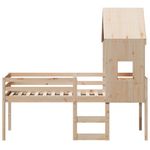 Casa si Gradina - Mobilier - Paturi si accesorii - Paturi - Pat inalt cu acoperis, 80x200 cm, lemn masiv de pin - Infinity.ro
