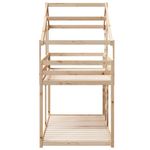 Casa si Gradina - Mobilier - Paturi si accesorii - Paturi - Pat supraetajat cu acoperis, alb, 90x200 cm, lemn masiv de pin - Infinity.ro