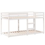 Casa si Gradina - Mobilier - Paturi si accesorii - Paturi - Pat supraetajat cu acoperis, alb, 75x190 cm, lemn masiv de pin - Infinity.ro
