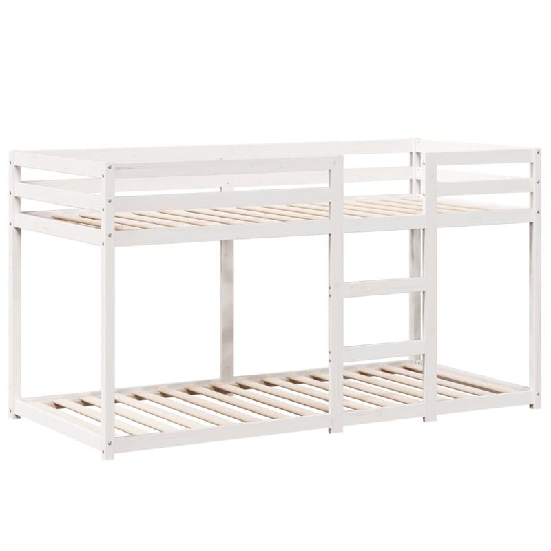 Casa si Gradina - Mobilier - Paturi si accesorii - Paturi - Pat supraetajat cu acoperis, alb, 75x190 cm, lemn masiv de pin - Infinity.ro