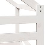 Casa si Gradina - Mobilier - Paturi si accesorii - Paturi - Pat supraetajat cu acoperis, alb, 75x190 cm, lemn masiv de pin - Infinity.ro