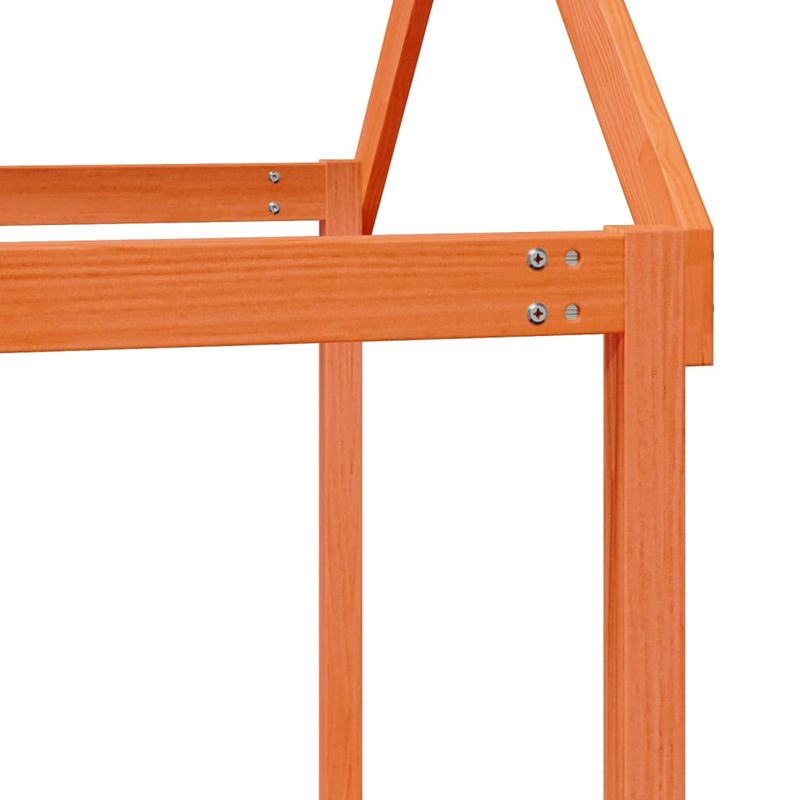 Casa si Gradina - Mobilier - Paturi si accesorii - Paturi - Pat inalt de dormitor, maro ceruit, 90x200cm, lemn masiv de pin - Infinity.ro
