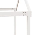 Casa si Gradina - Mobilier - Paturi si accesorii - Paturi - Pat supraetajat cu acoperis, alb, 80x200 cm, lemn masiv de pin - Infinity.ro