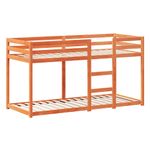 Casa si Gradina - Mobilier - Paturi si accesorii - Paturi - Pat supraetajat cu acoperis maro ceruit 80x200cm lemn masiv pin - Infinity.ro