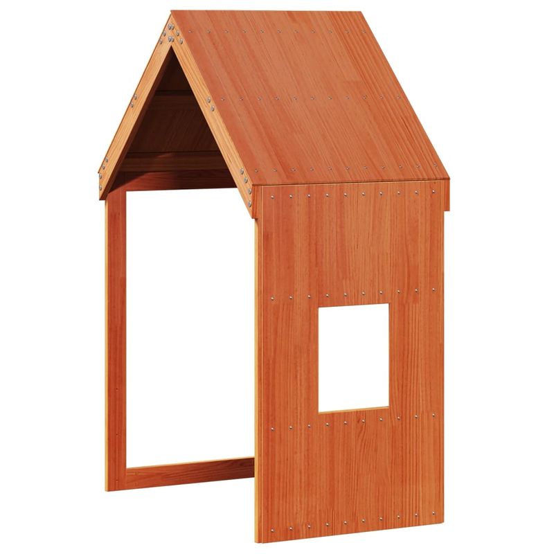 Casa si Gradina - Mobilier - Paturi si accesorii - Paturi - Pat supraetajat cu acoperis maro ceruit 80x200cm lemn masiv pin - Infinity.ro