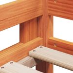 Casa si Gradina - Mobilier - Paturi si accesorii - Paturi - Pat supraetajat cu acoperis maro ceruit 80x200cm lemn masiv pin - Infinity.ro