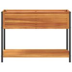 Casa si Gradina - Gradinarit si plante - Plante si ghivece - Ghivece si suporturi - Jardiniera gradina cu raft 110x45x80cm lemn masiv acacia/otel - Infinity.ro