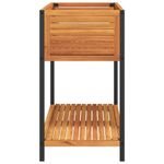 Casa si Gradina - Gradinarit si plante - Plante si ghivece - Ghivece si suporturi - Jardiniera gradina cu raft 110x45x80cm lemn masiv acacia/otel - Infinity.ro